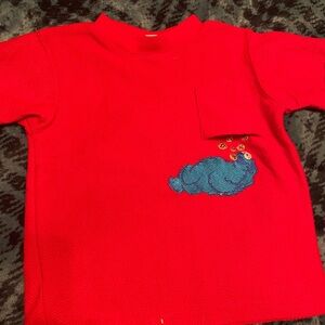 Sesame Street Red Tee with Blue Cookie Monster